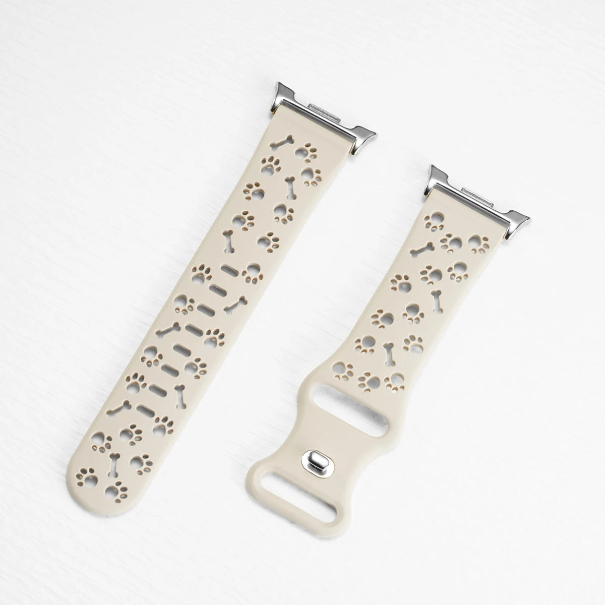 Paw Print Perforated Silicone Band for Samsung Galaxy Watch 8 and Watch 8 Classic
