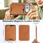 Shockproof Leather MagSafe Case with Detachable Card Holder for iPhone Duo