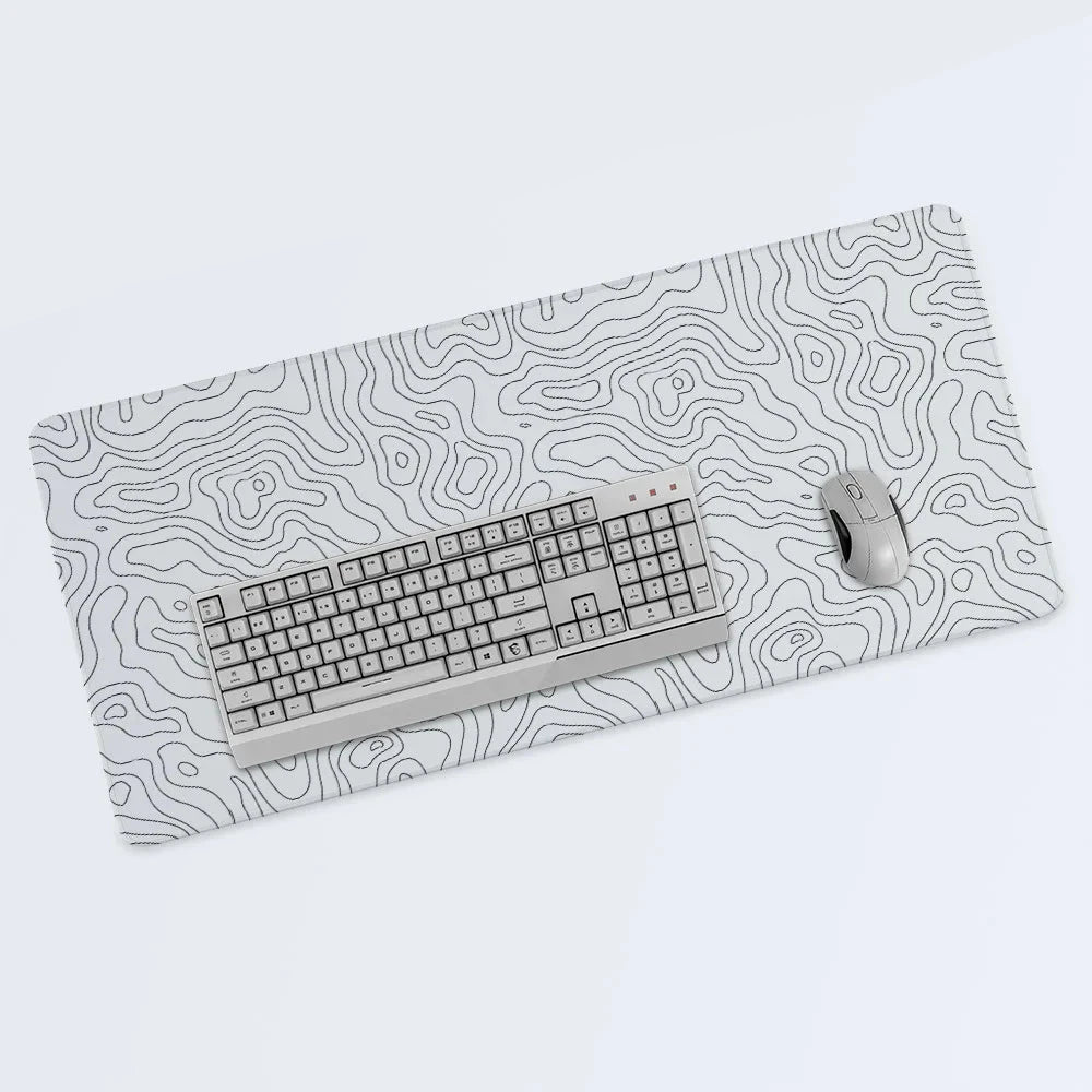 Black & White Contour Line Art Gaming Mouse Pad - Precision and Style in One