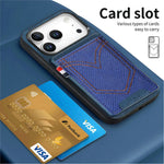 Fashion Jeans-Style Leather Wallet Case for iPhone 17 Series