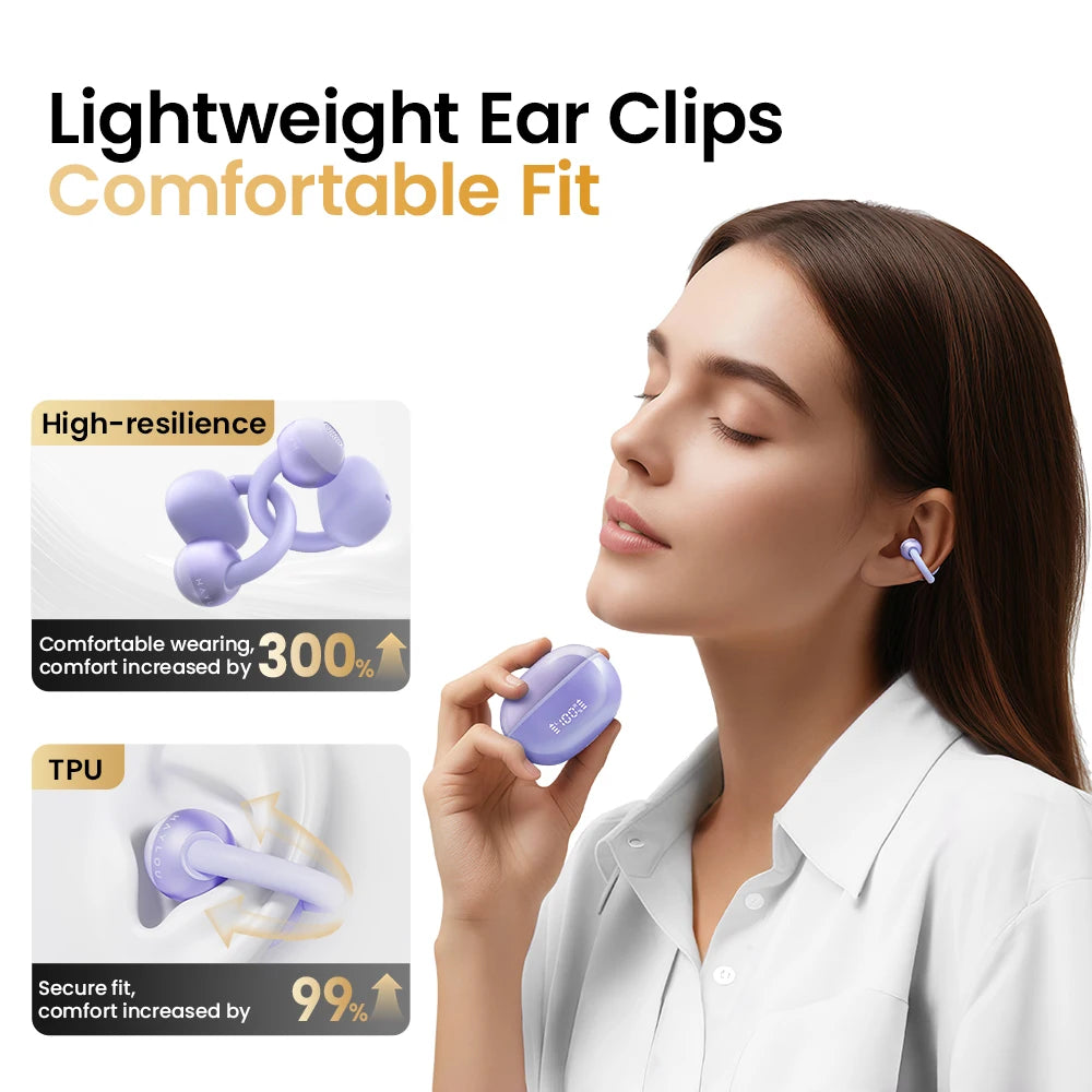 HAYLOU AirFree Bluetooth 5.4 Ear Clip Earbuds