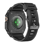 Heavy Duty Metal Bumper Case with Silicone Strap for Apple Watch Ultra 3