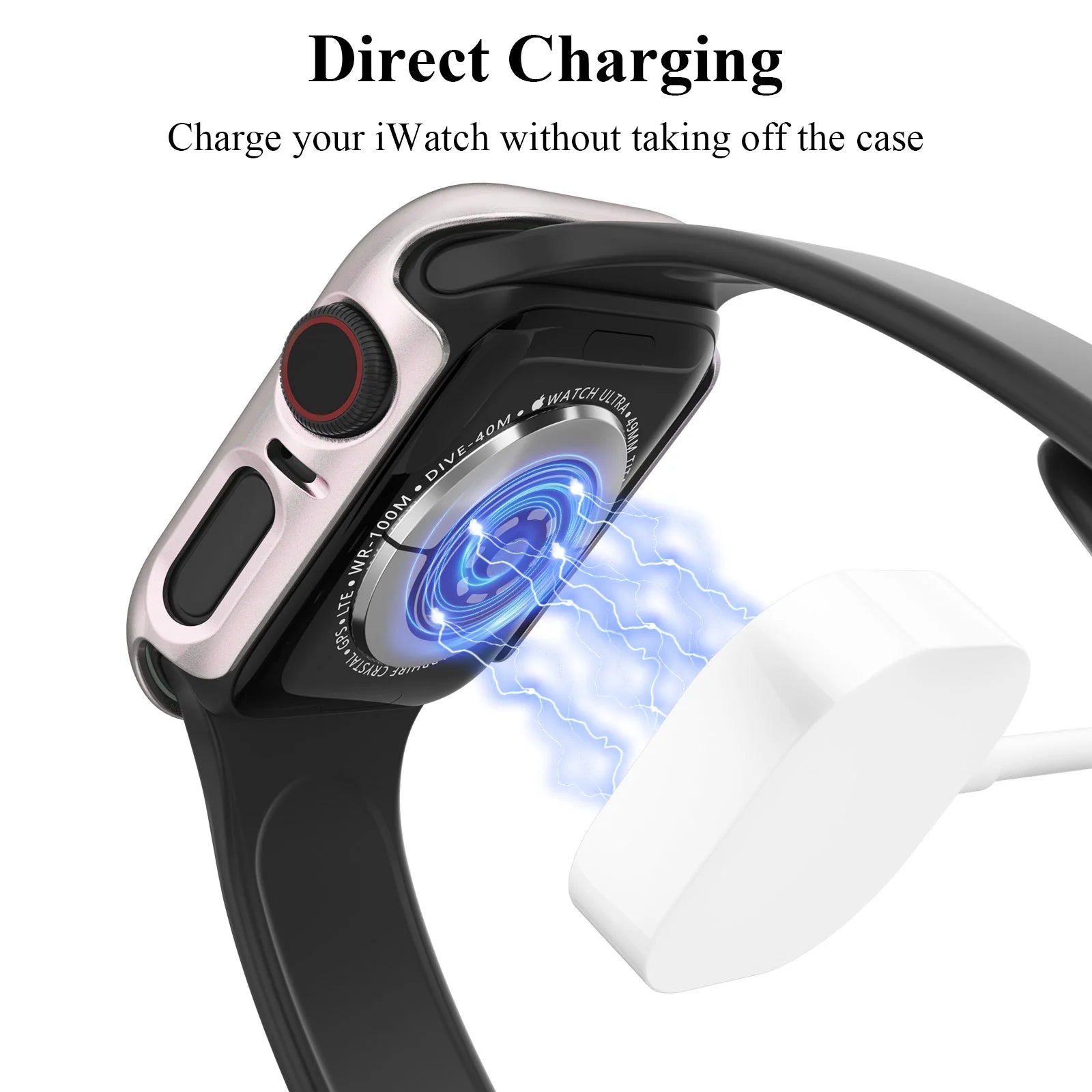 PC Colorful Watch Case with Tempered Glass for Apple Watch