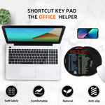 Round Keyboard Shortcuts Reference Mouse Pad