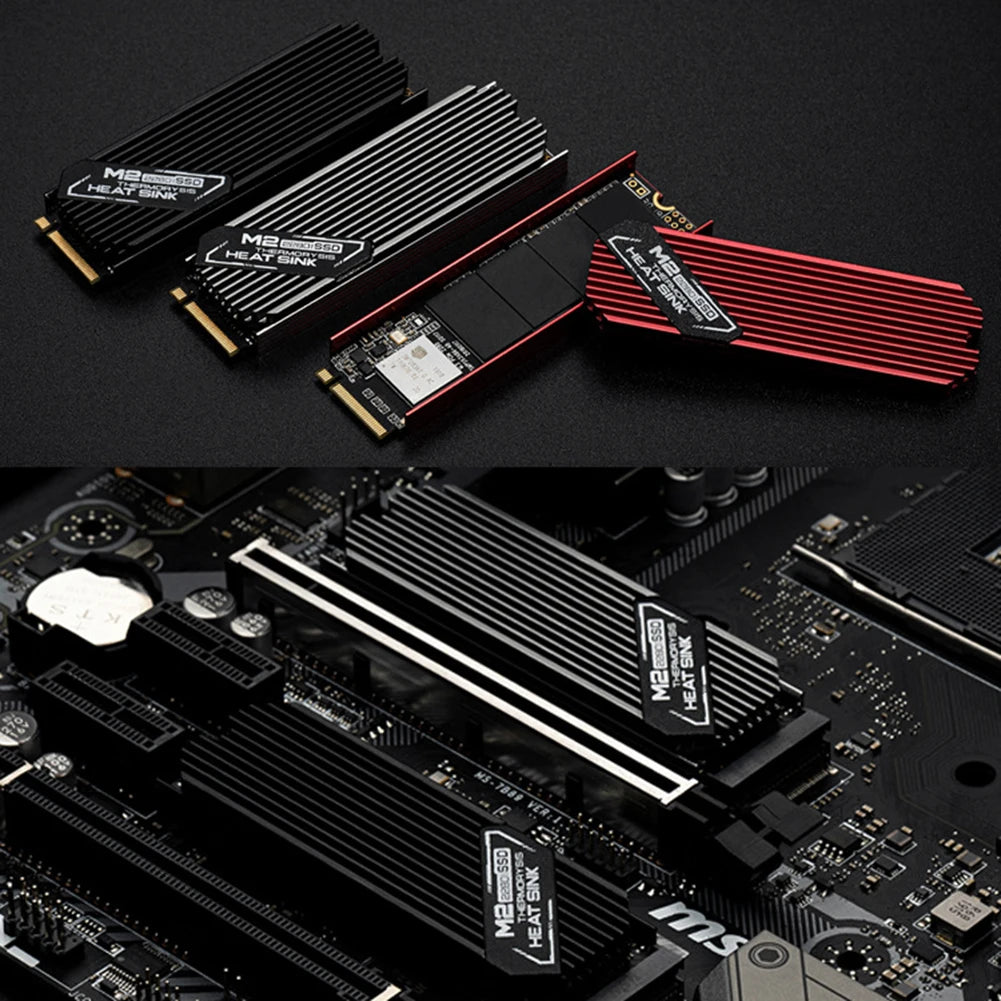 Reduce Temperature M.2 2280 SSD Cooler with Thermal Pad