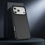 Luxury Carbon Fiber Pattern Phone Case for iPhone 17 Series