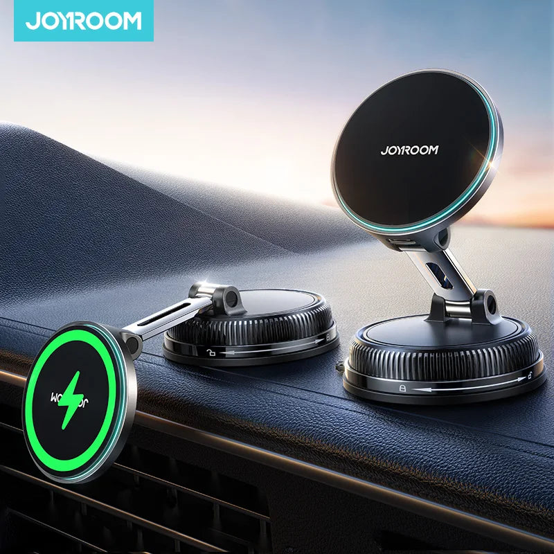 Joyroom 15W Magnetic Car Mount Charger with Strong Suction Base