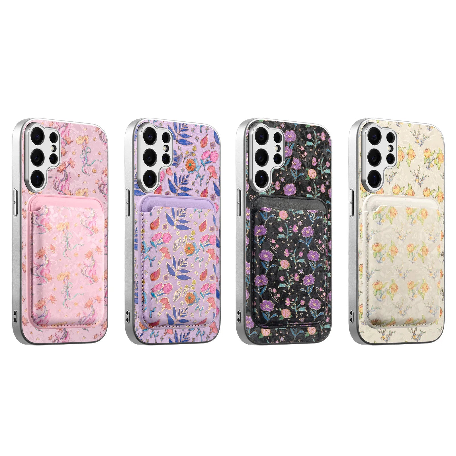 Premium Embossed Leather Case with Removable Card Holder for Samsung Galaxy S26 Series