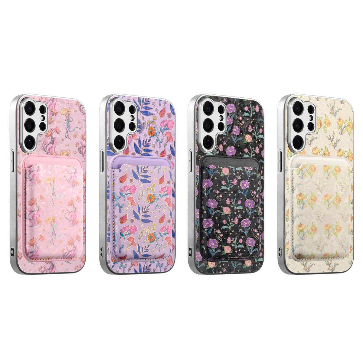 Premium Embossed Leather Case with Removable Card Holder for Samsung Galaxy S26 Series