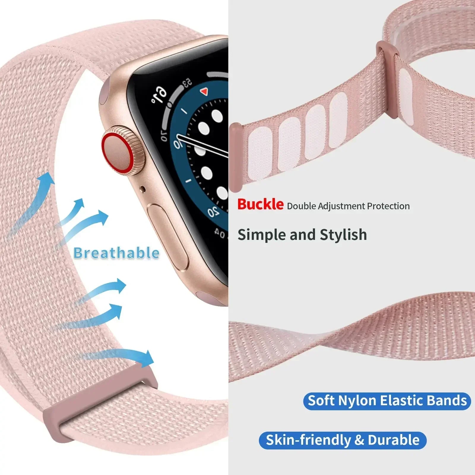 Lightweight Sport Nylon Loop Band for Apple Watch