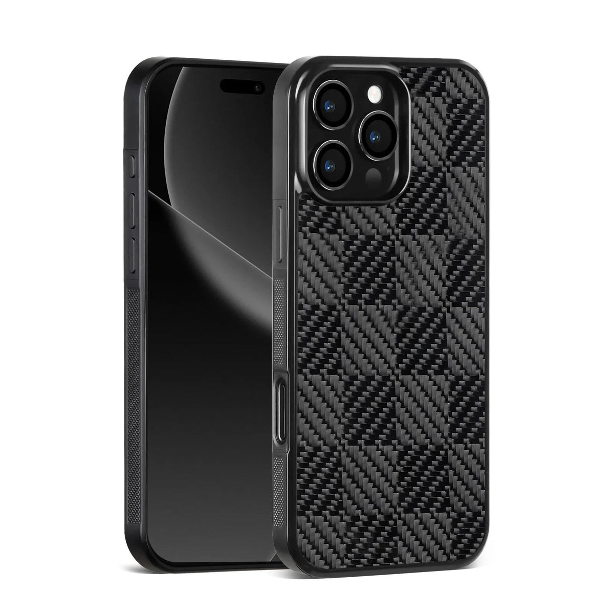 Carbon Fiber MagSafe Case with Raised Lens Protection Ring for iPhone 15 Series