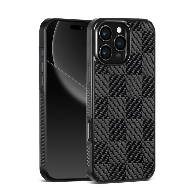 Carbon Fiber MagSafe Case with Raised Lens Protection Ring for iPhone 15 Series