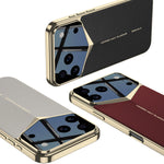 Slim Electroplated Bezel Leather Case for iPhone 17 Pro / iPhone 17 Pro Max