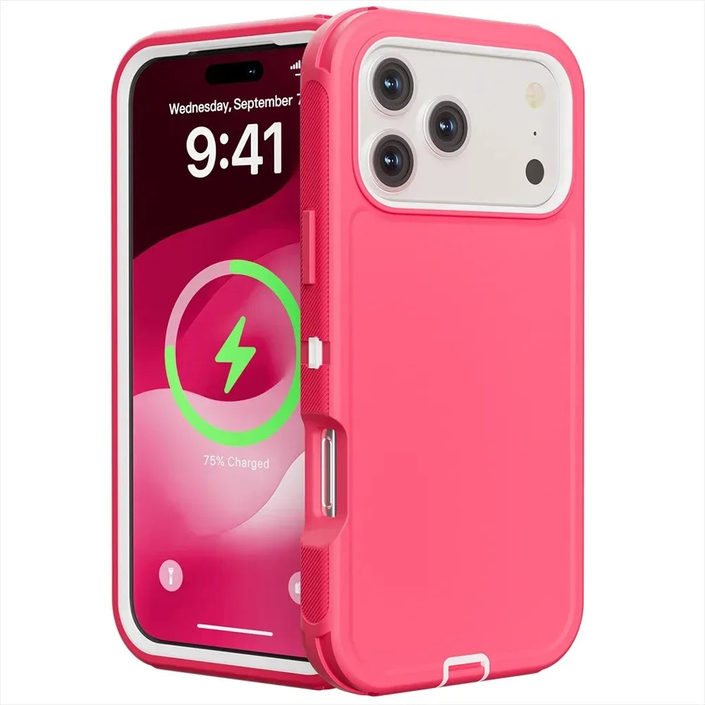 Shockproof Rugged Case with Raised Edge Protection for iPhone 17 Series