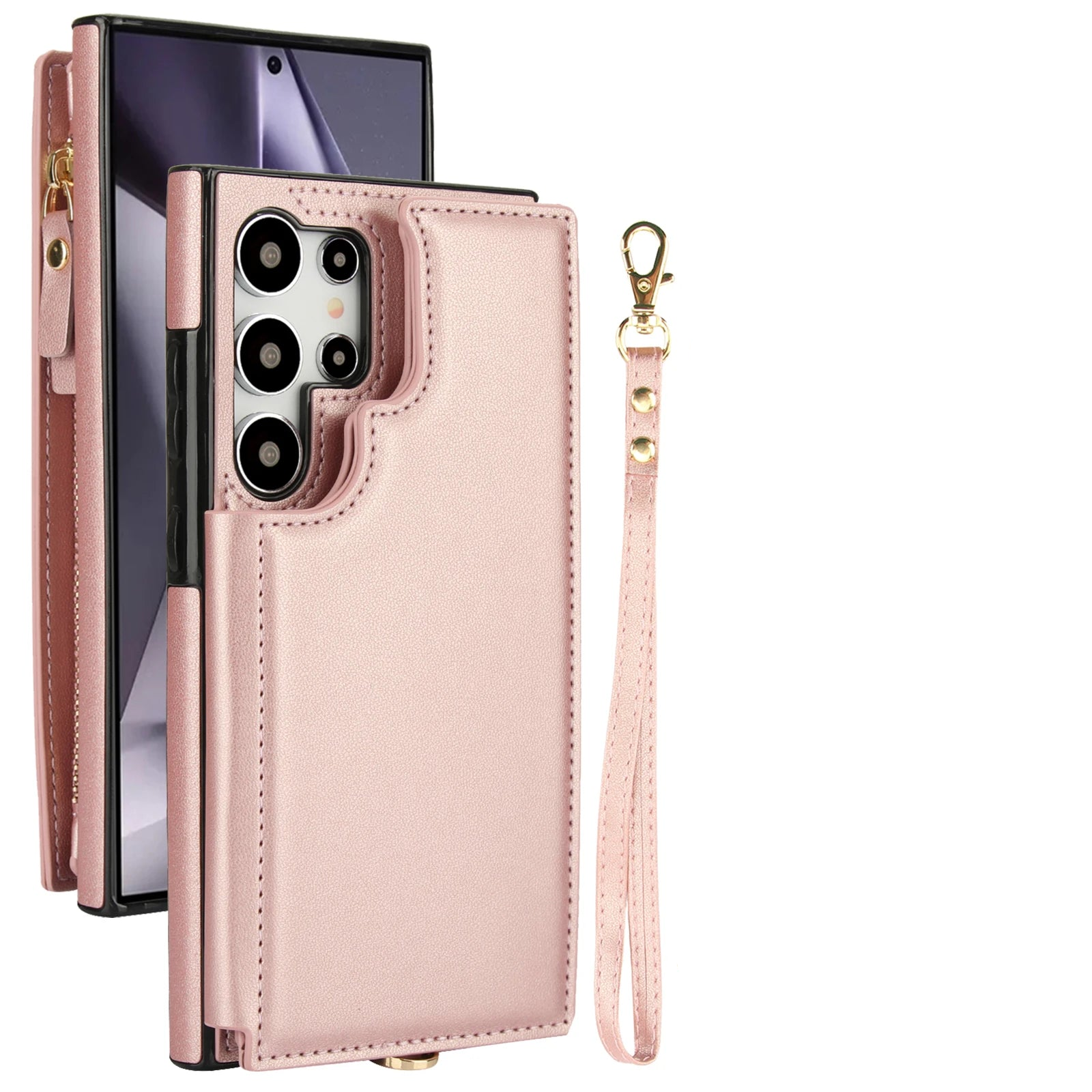 Crossbody Leather Flip Wallet Case for Samsung Galaxy S25 Series