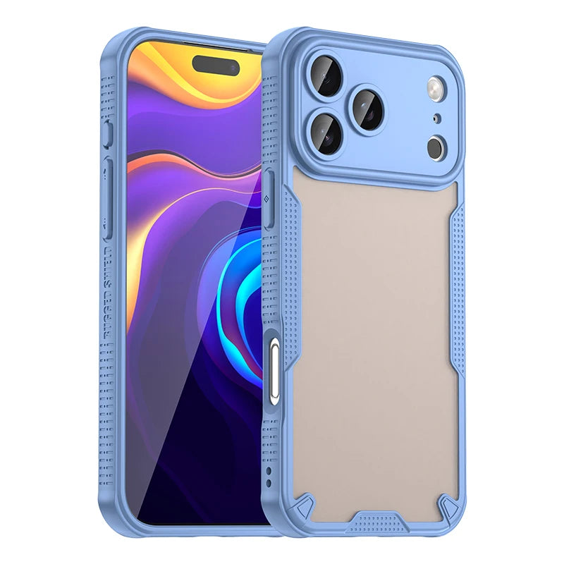 Semi-Transparent PC + TPU Case with Lens Guard for iPhone 17 Series