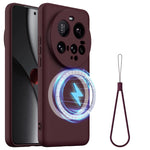 Premium Magnetic Silicone Case with Flocking Inside & Detachable Strap for Xiaomi 15 Ultra