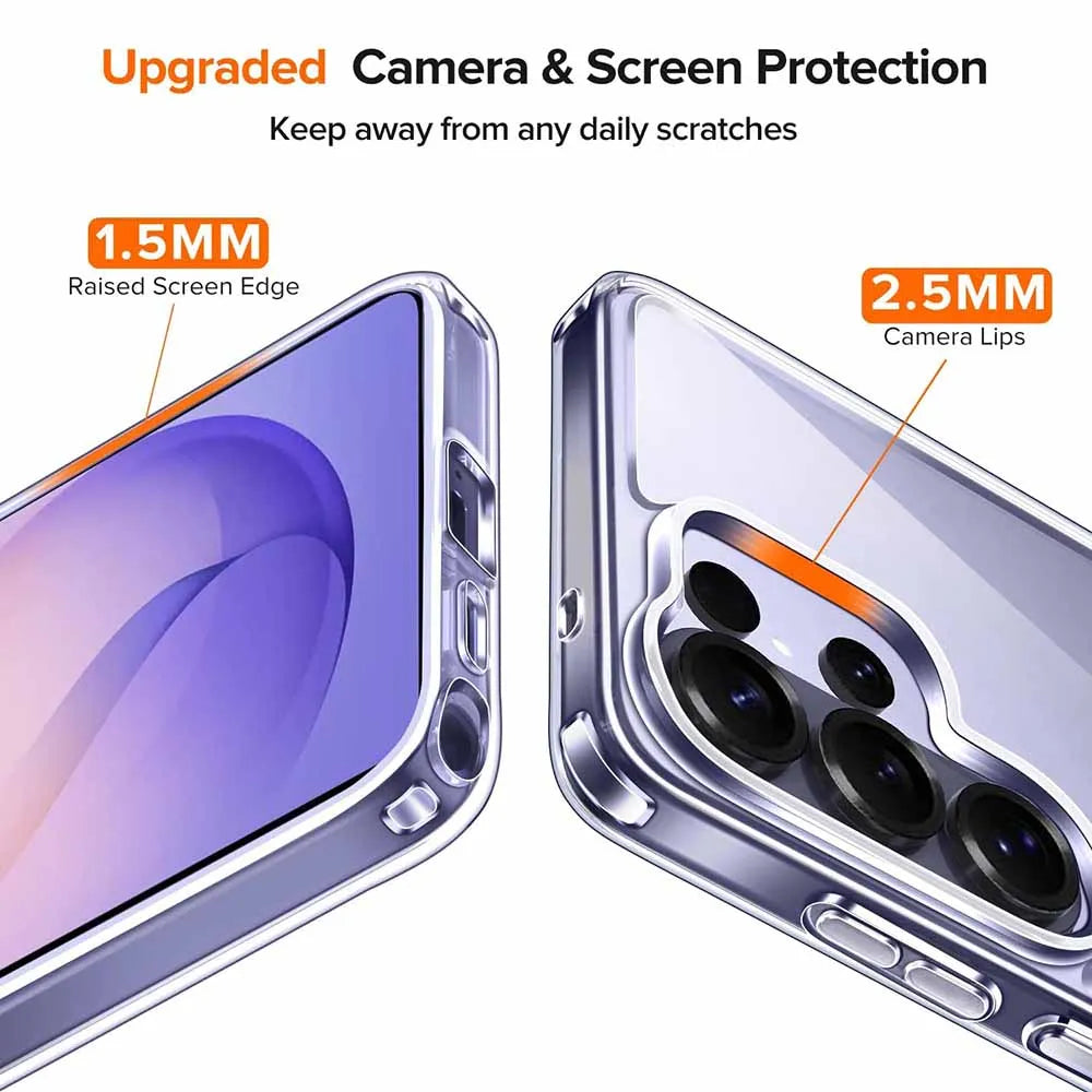 Shockproof Hybrid Clear Case with Military-Grade Drop Protection for Samsung Galaxy S26 Series