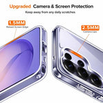 Hybrid Shockproof Clear Case with TPU Bumper for Samsung Galaxy S25 Series