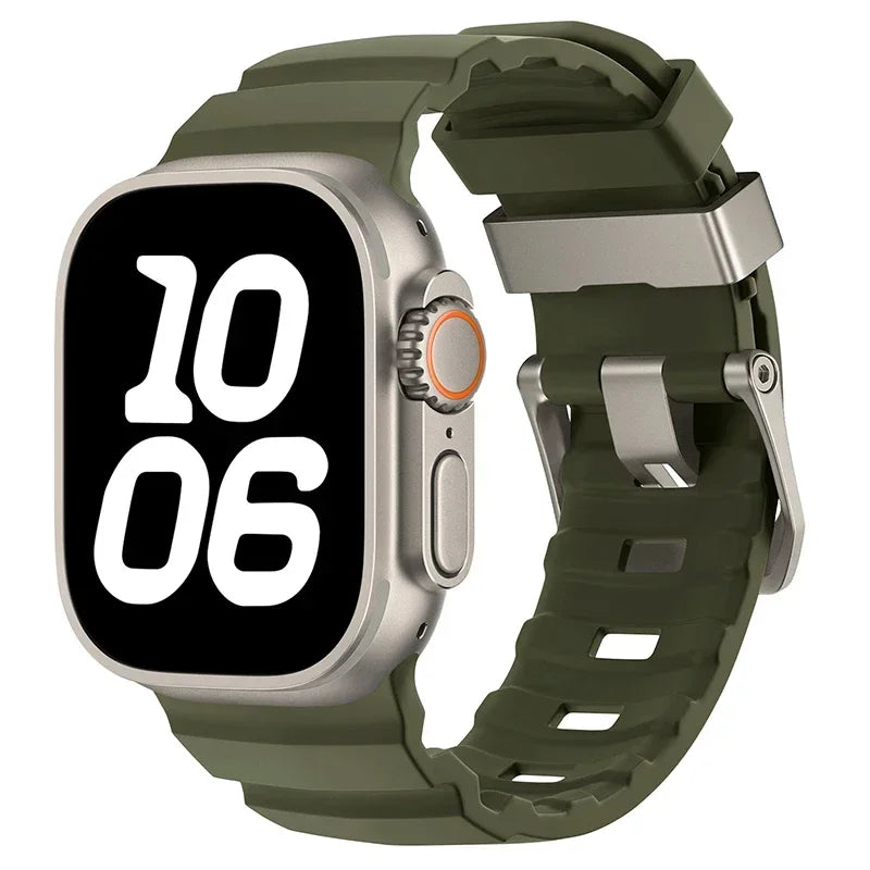 Durable Silicone Sport Strap for Apple Watch