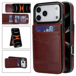 Vintage Style Leather Wallet Case for iPhone 17 Series