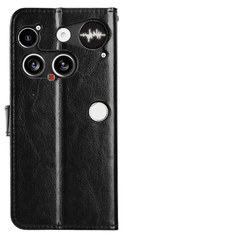Nothing Phone 3 Protective Leather Wallet Case with Kickstand