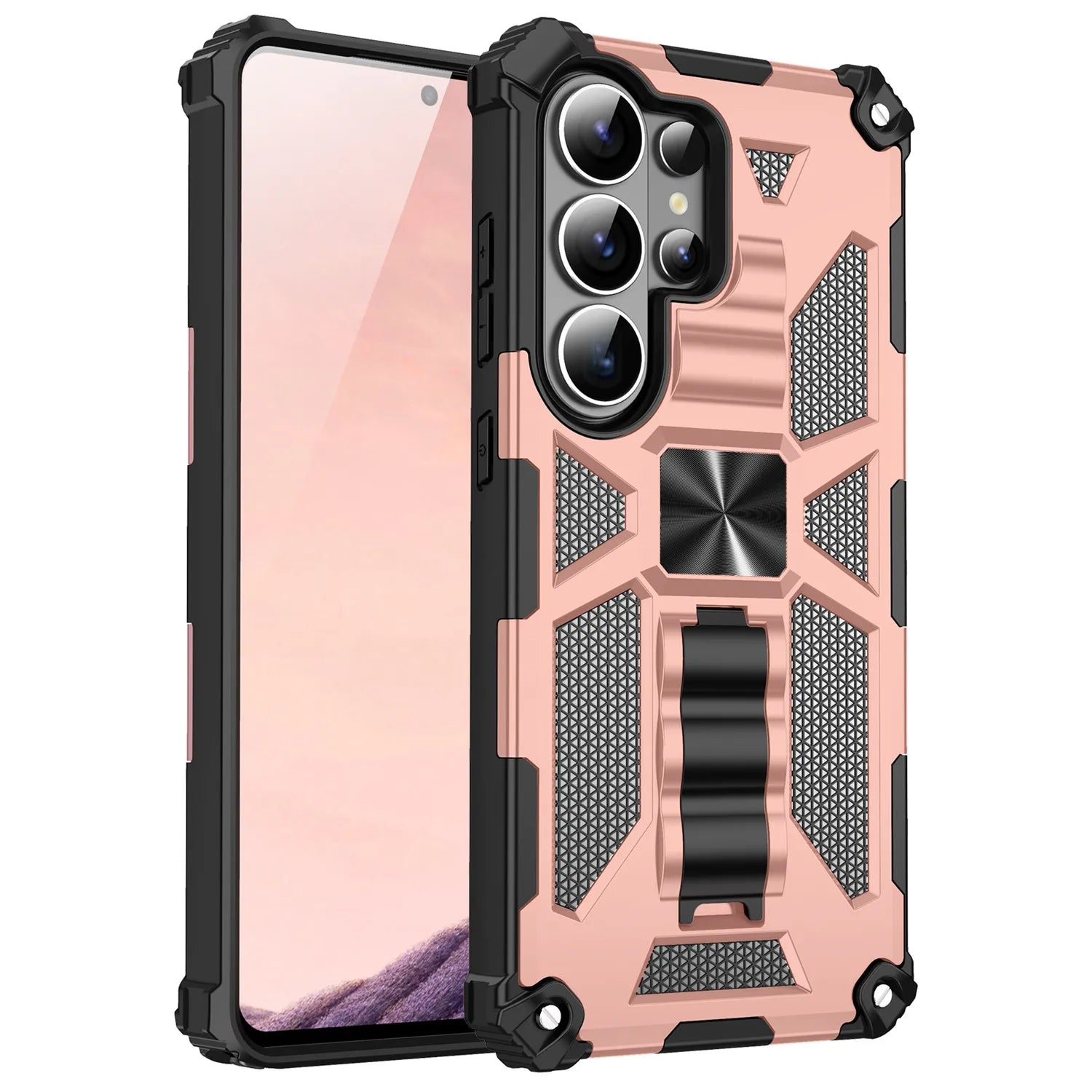 Camouflage Military Armor Case with Kickstand for Samsung Galaxy S26 Series