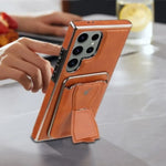 Drop-Proof Electroplate Leather Case for Samsung Galaxy S25 Series