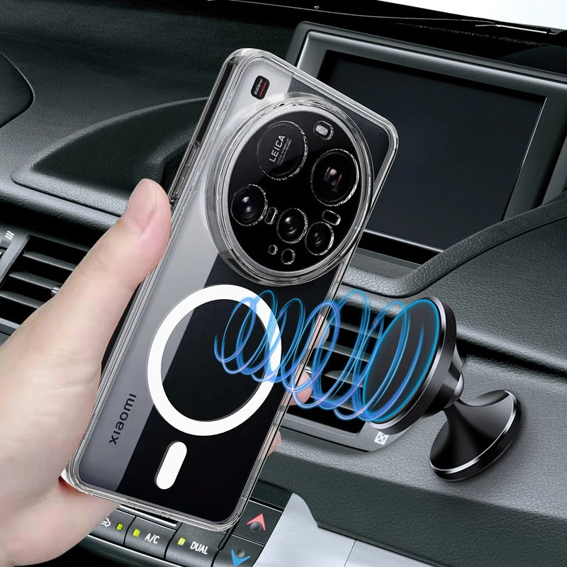 Anti-Fingerprint Transparent Magnetic Case for Xiaomi 15 Ultra