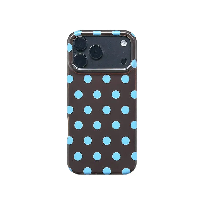 Translucent Polka Dot Case with Raised Camera Frame for iPhone 18 Series