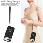 Leather Wallet Phone Case with Adjustable Lanyard for iPhone 17 Series