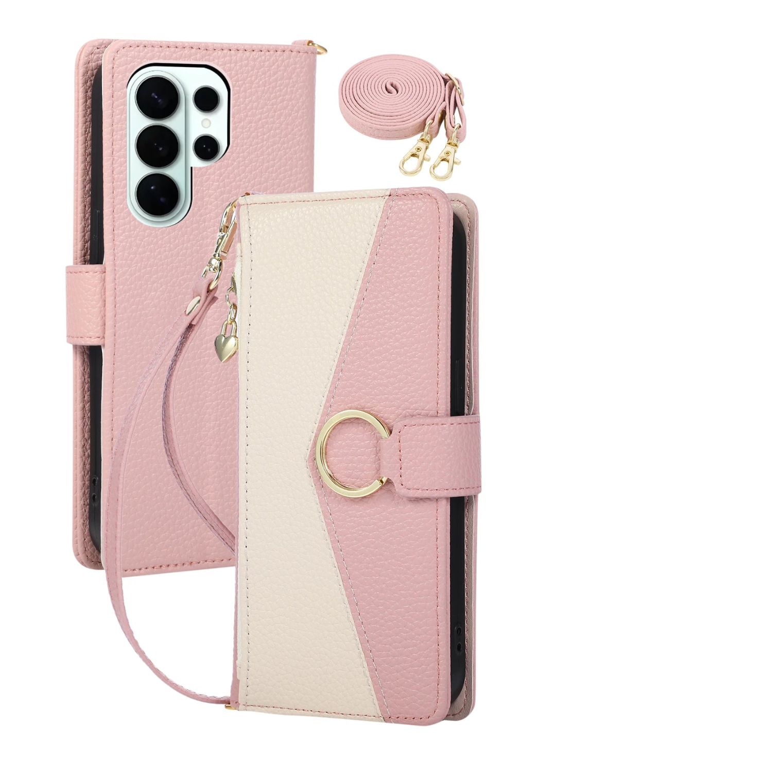 Crossbody Leather Wallet Case for Samsung Galaxy S26 Series