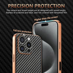Durable Carbon Fiber Pattern Phone Case for iPhone 16 Series