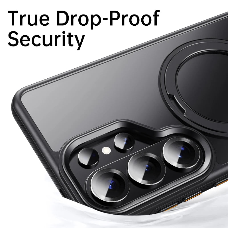 Samsung Galaxy S26 Series Magnetic Case with 360° Rotating Ring Kickstand