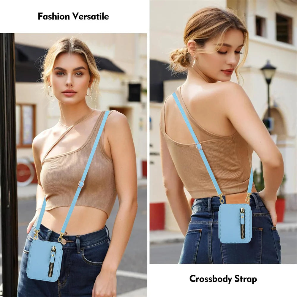 Premium Leather Crossbody Phone Case with Zipper Wallet & Card Holder for Samsung Galaxy Z Flip 6