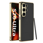 Luxury Electroplated Leather Case for Samsung Galaxy S26 Ultra