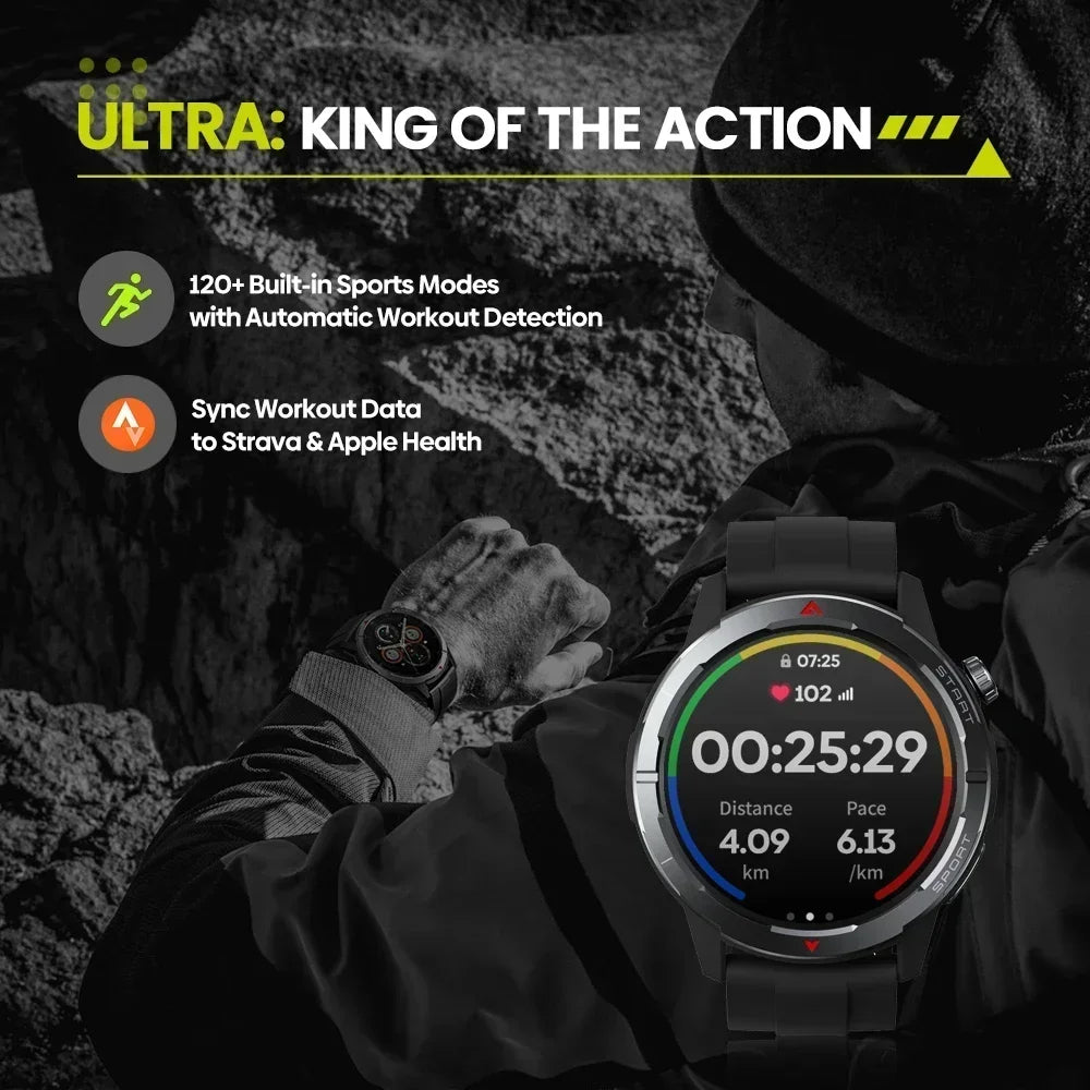 Zeblaze Stratos 3 Ultra GPS Smartwatch with Dual-Band GNSS