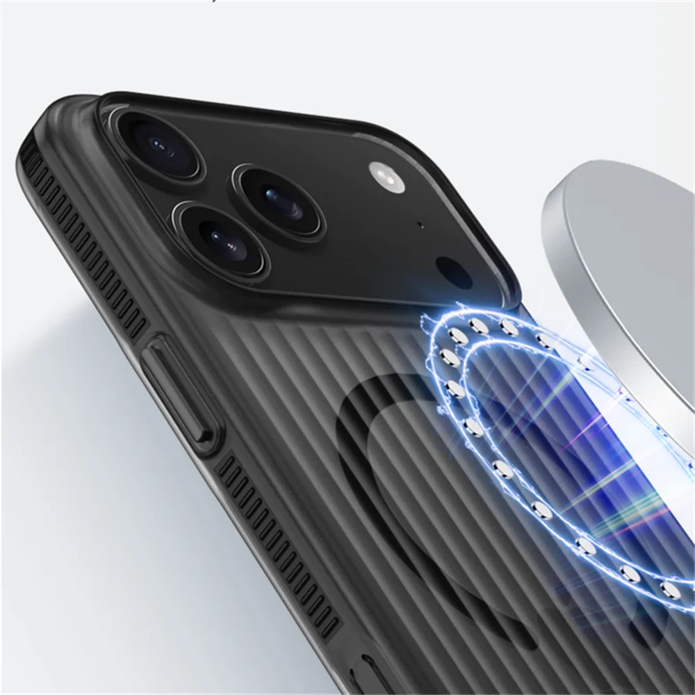 Stylish Corrugated Texture MagSafe Case for iPhone 17 Series