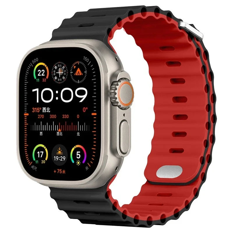 Perforated Silicone Band with Water Drainage for Apple Watch
