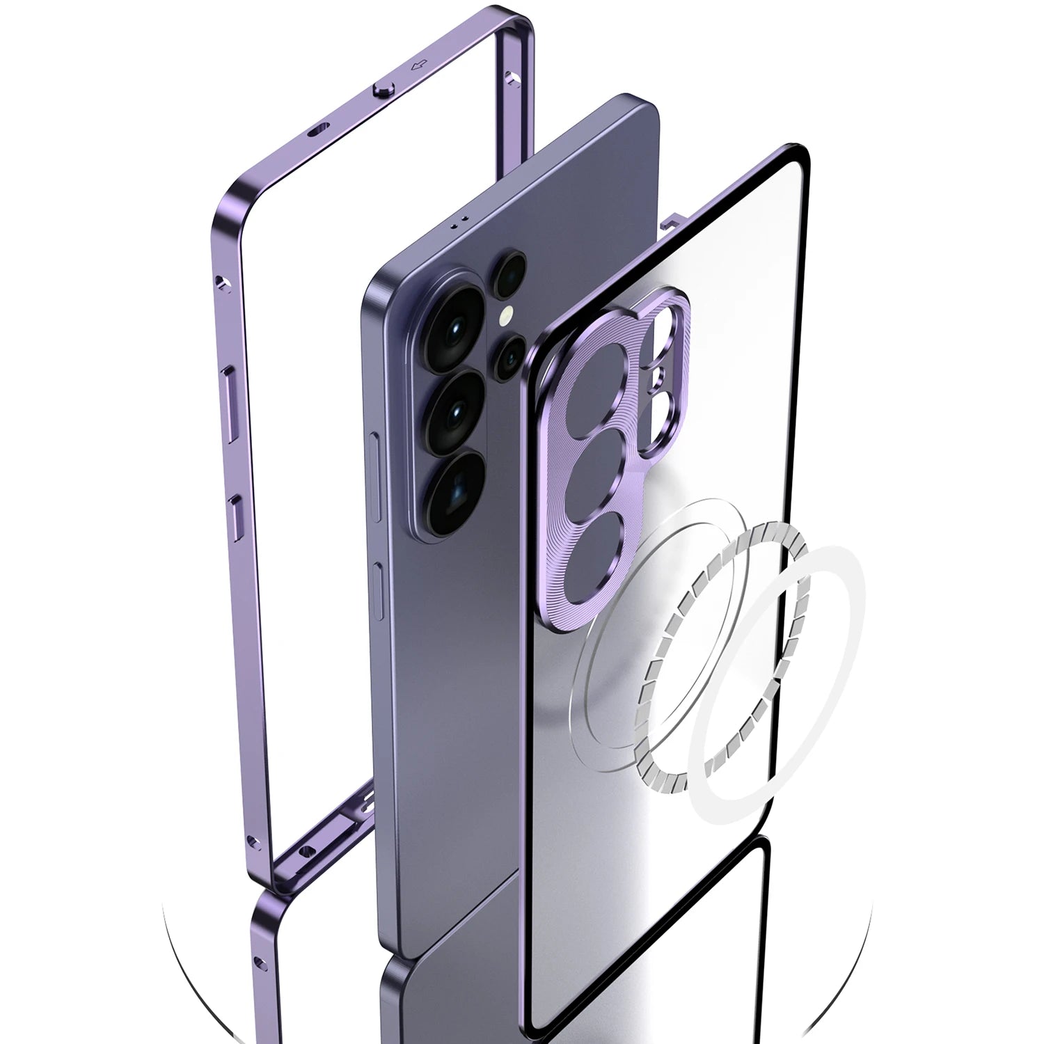 Samsung Galaxy S26 Ultra TPU Magnetic Case with Metal Lens Cover