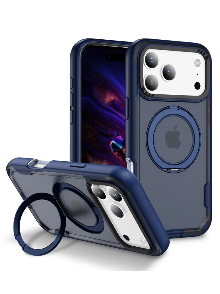 iPhone 17 Series MagSafe Compatible Durable Case with Integrated Kickstand Support