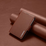 Genuine Leather Hinge Protection Wallet Case with Magnetic S Pen Slot for Samsung Galaxy Z Fold 8