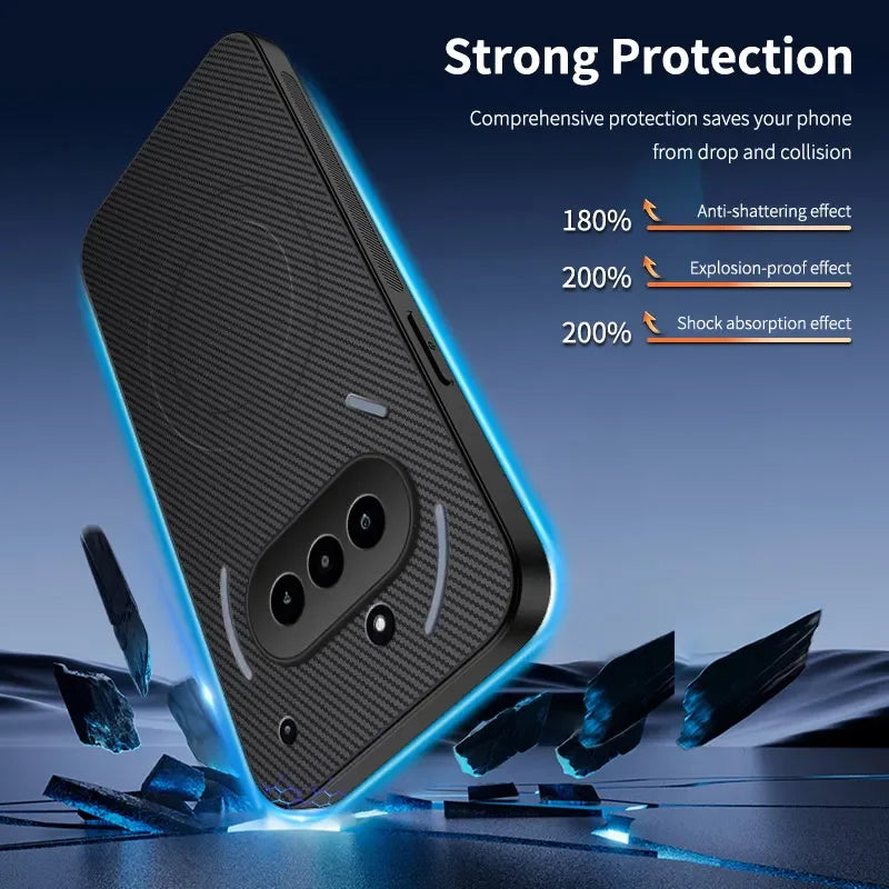 Carbon Fiber Magnetic Shockproof Case for Nothing Phone 3a / 3a Pro