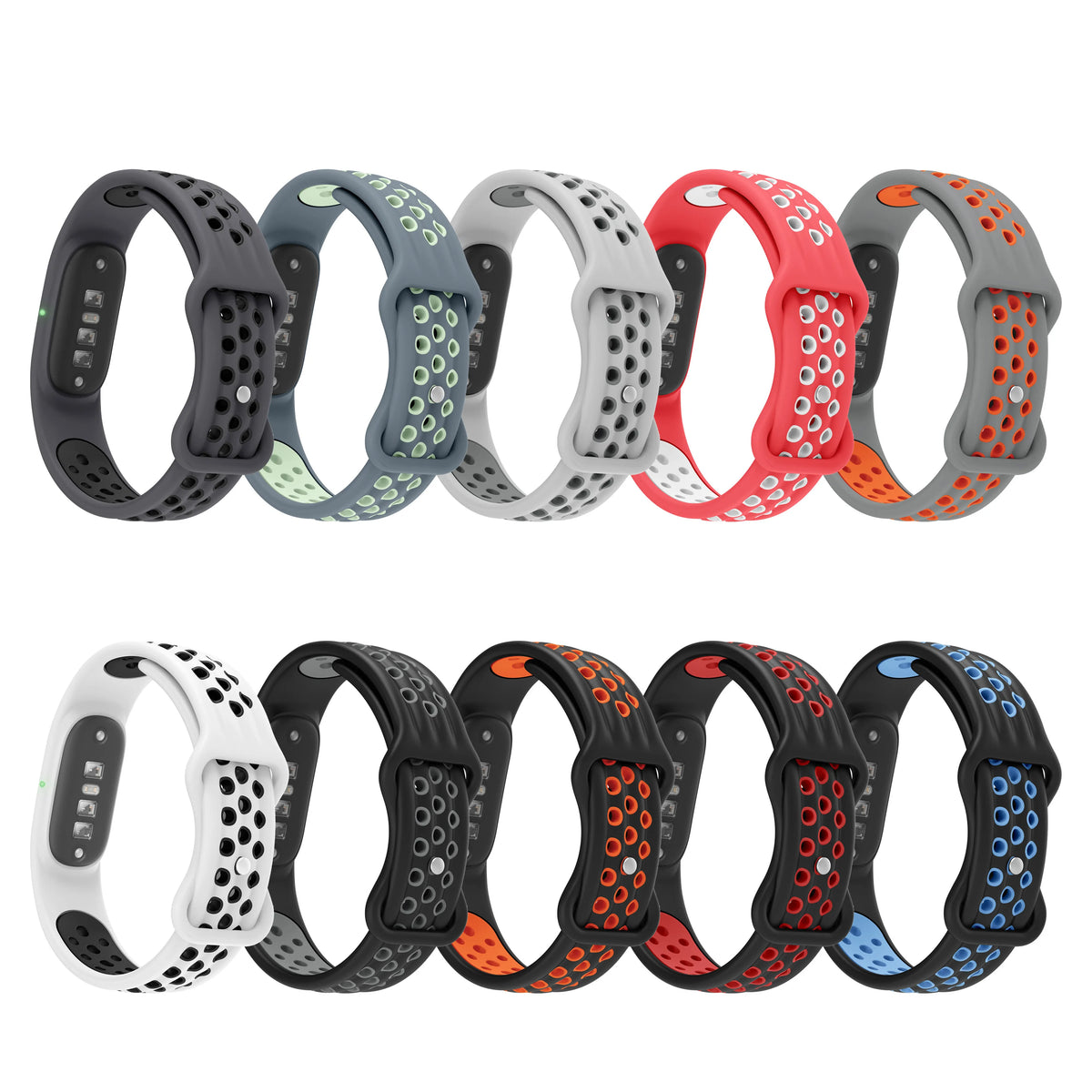 Perforated Silicone Band For Google Fitbit Air