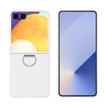 Elegant Matte PC Phone Case with Ring Holder for Samsung Galaxy Z Flip 7