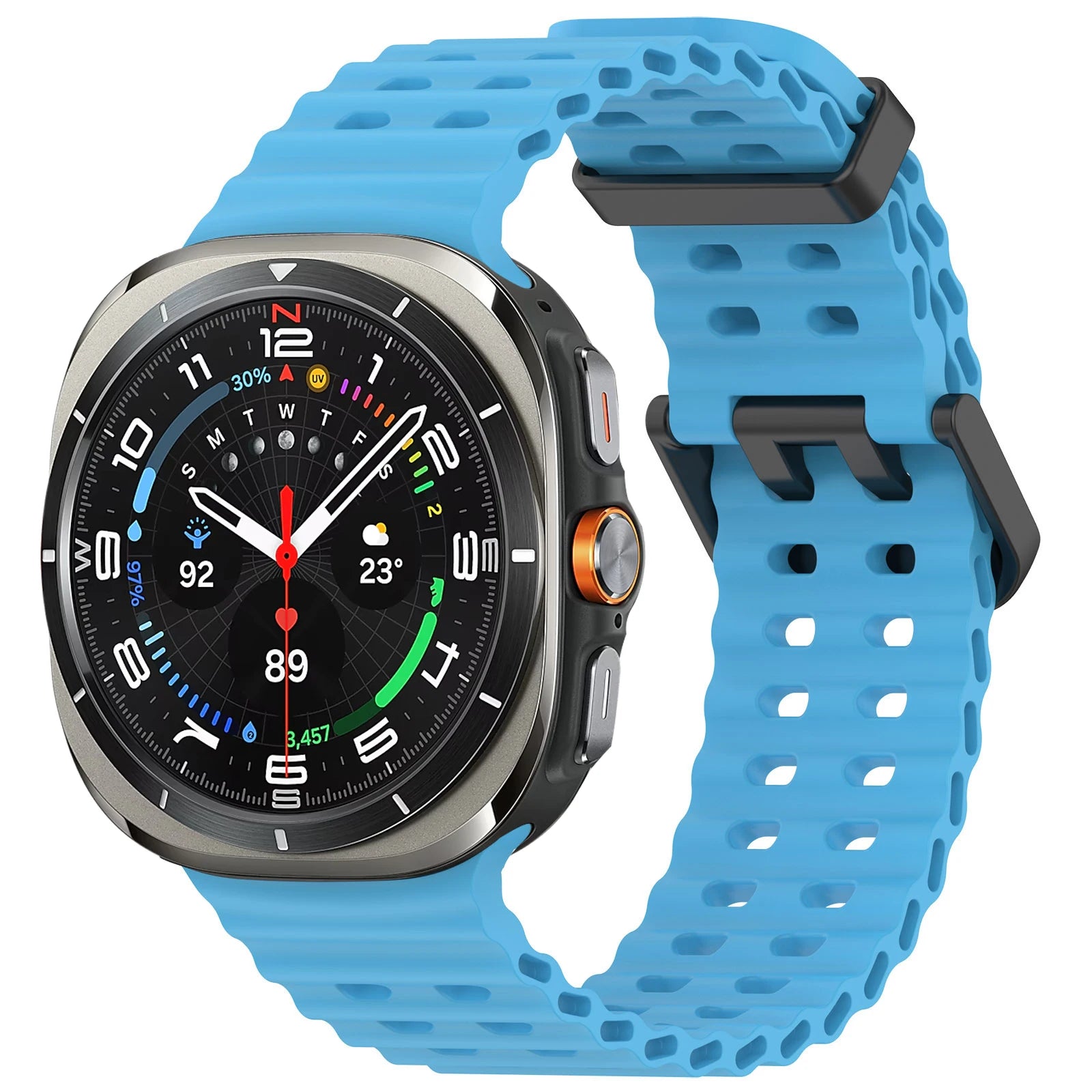 Marine Silicone Sport Band for Samsung Galaxy Watch Ultra and Samsung Galaxy Watch Ultra (2025)