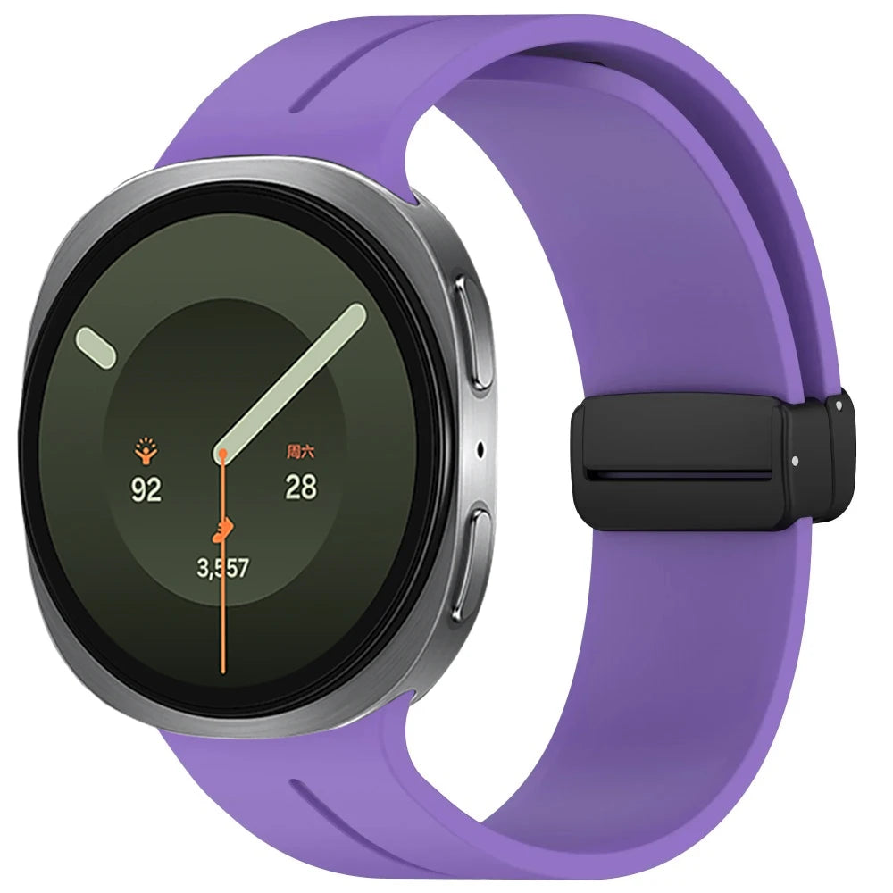 Silicone Smartwatch Band with Magnetic Snap Closure for Samsung Galaxy Watch 9