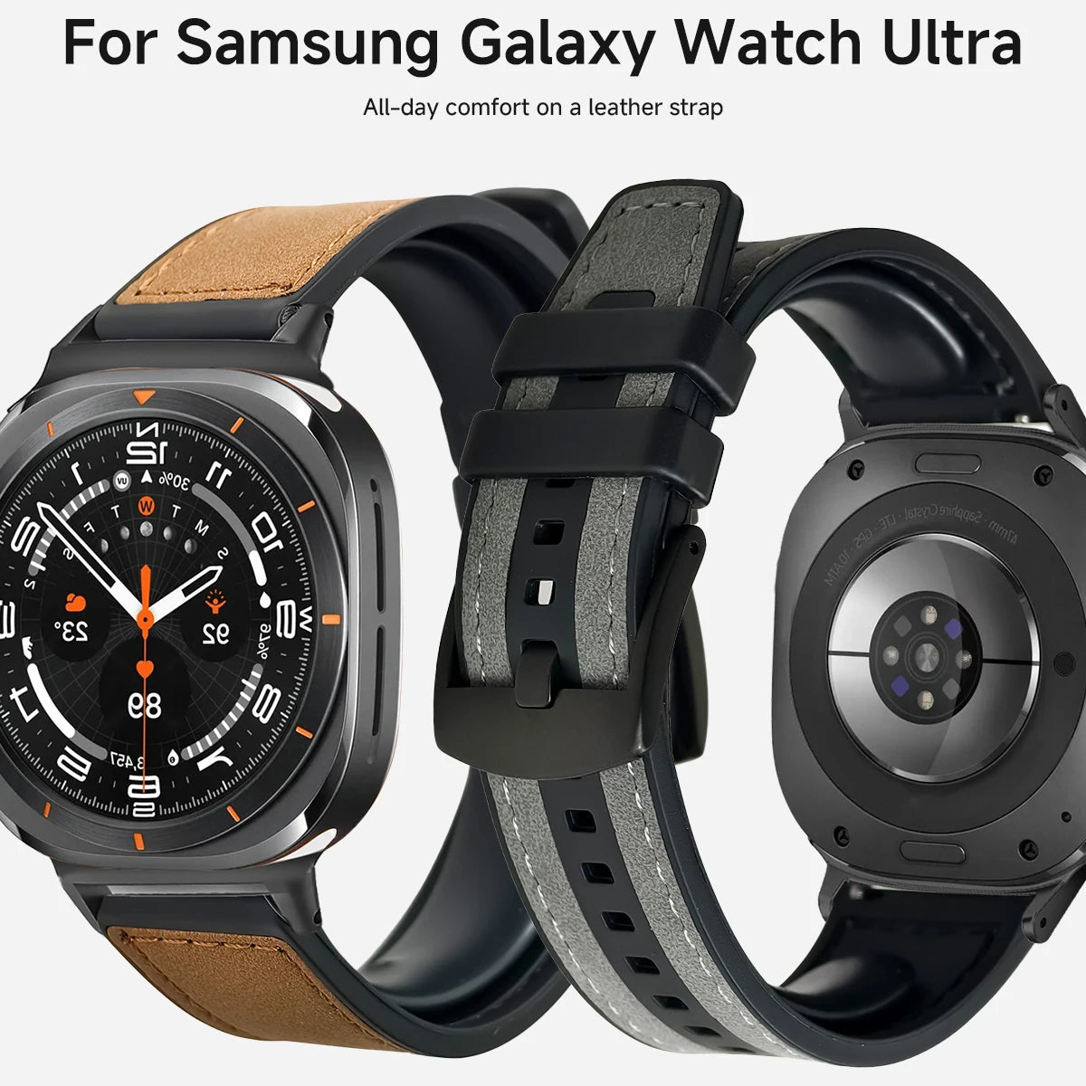 Luxurious Leather Strap for Samsung Galaxy Watch Ultra - Classic Elegance & Comfort