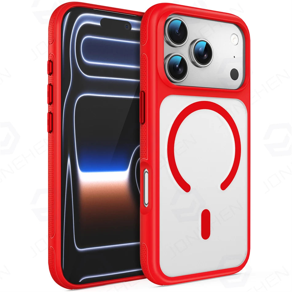 Clear MagSafe Case with Metal Lens Ring for iPhone 18 Series