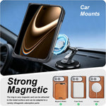 Shockproof Leather MagSafe Case with Detachable Card Holder for iPhone Duo